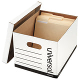 Universal® Basic-duty Economy Record Storage Boxes, Letter-legal Files, 12" X 15" X 10", White, 10-carton freeshipping - TVN Wholesale 