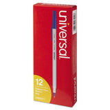 Universal™ Ballpoint Pen, Stick, Medium 1 Mm, Blue Ink, Gray Barrel, Dozen freeshipping - TVN Wholesale 