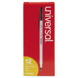 Universal™ Ballpoint Pen, Stick, Fine 0.7 Mm, Black Ink, Gray Barrel, Dozen freeshipping - TVN Wholesale 