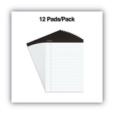 Universal® Premium Ruled Writing Pads With Heavy-duty Back, Wide-legal Rule, Black Headband, 50 White 8.5 X 11 Sheets, 12-pack freeshipping - TVN Wholesale 