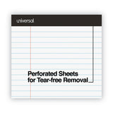 Universal® Premium Ruled Writing Pads With Heavy-duty Back, Wide-legal Rule, Black Headband, 50 White 8.5 X 11 Sheets, 12-pack freeshipping - TVN Wholesale 