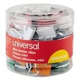 Universal® Binder Clips In Dispenser Tub, Mini, Assorted Colors, 60-pack freeshipping - TVN Wholesale 