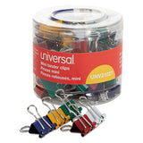Universal® Binder Clips In Dispenser Tub, Mini, Assorted Colors, 60-pack freeshipping - TVN Wholesale 