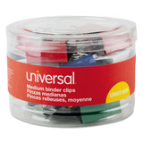 Universal® Binder Clips In Dispenser Tub, Small, Assorted Colors, 40-pack freeshipping - TVN Wholesale 