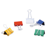 Universal® Binder Clips In Dispenser Tub, Medium, Assorted Colors, 24-pack freeshipping - TVN Wholesale 