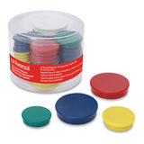 Universal® High-intensity Assorted Magnets, 3-4", 1 1-4" And 1 1-2" Dia, Assorted Colors, 30-pack freeshipping - TVN Wholesale 