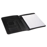 Universal® Leather-look Pad Folio, Inside Flap Pocket W-card Holder, Black freeshipping - TVN Wholesale 