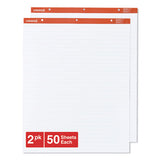 Universal™ Easel Pads-flip Charts, Presentation Format (1" Rule), 50 White 27 X 34 Sheets, 2-carton freeshipping - TVN Wholesale 