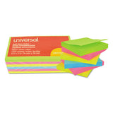 Universal® Self-stick Note Pads, 3 X 3, Assorted Neon Colors, 100-sheet, 12-pack freeshipping - TVN Wholesale 