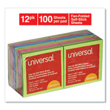 Universal® Fan-folded Self-stick Pop-up Notes, 3 X 3, Assorted Neon-yellow, 100sheet, 12-pk freeshipping - TVN Wholesale 