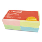Universal® Self-stick Note Pads, 3 X 3, Assorted Pastel Colors, 100-sheet, 12-pack freeshipping - TVN Wholesale 