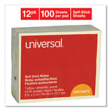 Universal® Self-stick Note Pads, 3 X 5, Yellow, 100-sheet, 12-pack freeshipping - TVN Wholesale 