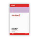 Universal® Colored Perforated Ruled Writing Pads, Narrow Rule, 50 Orchid 5 X 8 Sheets, Dozen freeshipping - TVN Wholesale 