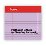 Universal® Colored Perforated Ruled Writing Pads, Narrow Rule, 50 Orchid 5 X 8 Sheets, Dozen freeshipping - TVN Wholesale 