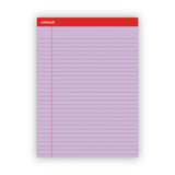 Colored Perforated Ruled Writing Pads, Wide-legal Rule, 50 Assorted Color 8.5 X 11.75 Sheets, 6-pack