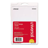 Universal® Plain Self-adhesive Name Badges, 3 1-2 X 2 1-4, White, 100-pack freeshipping - TVN Wholesale 