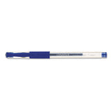 Universal™ Comfort Grip Gel Pen, Stick, Medium 0.7 Mm, Blue Ink, Clear Barrel, Dozen freeshipping - TVN Wholesale 