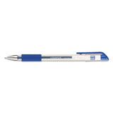 Universal™ Comfort Grip Gel Pen, Stick, Medium 0.7 Mm, Blue Ink, Clear Barrel, Dozen freeshipping - TVN Wholesale 