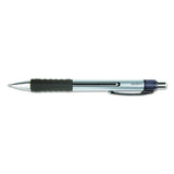 Universal™ Comfort Grip Gel Pen, Retractable, Medium 0.7 Mm, Black Ink, Silver Barrel, Dozen freeshipping - TVN Wholesale 