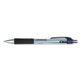 Universal™ Comfort Grip Gel Pen, Retractable, Medium 0.7 Mm, Black Ink, Silver Barrel, Dozen freeshipping - TVN Wholesale 