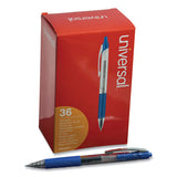 Universal™ Comfort Grip Gel Pen, Retractable, Medium 0.7 Mm, Blue Ink, Clear-blue Barrel, 36-pack freeshipping - TVN Wholesale 