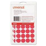 Universal® Self-adhesive Removable Color-coding Labels, 0.75" Dia., Red, 28-sheet, 36 Sheets-pack freeshipping - TVN Wholesale 