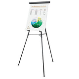 Universal® 3-leg Telescoping Easel With Pad Retainer, Adjusts 34" To 64", Aluminum, Black freeshipping - TVN Wholesale 