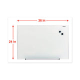 Universal® Frameless Magnetic Glass Marker Board, 36" X 24", White freeshipping - TVN Wholesale 