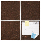 Universal® Cork Tile Panels, Dark Brown, 12 X 12, 4-pack freeshipping - TVN Wholesale 