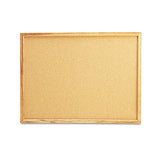 Universal® Cork Board With Oak Style Frame, 24 X 18, Natural, Oak-finished Frame freeshipping - TVN Wholesale 