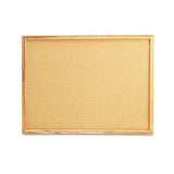 Universal® Cork Board With Oak Style Frame, 36 X 24, Natural, Oak-finished Frame freeshipping - TVN Wholesale 