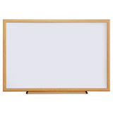 Universal® Dry Erase Board, Melamine, 36 X 24, Oak Frame freeshipping - TVN Wholesale 