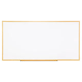 Universal® Dry-erase Board, Melamine, 72 X 48, White, Oak-finished Frame freeshipping - TVN Wholesale 