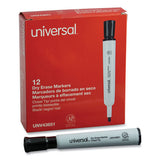 Universal™ Dry Erase Marker, Broad Chisel Tip, Black, Dozen freeshipping - TVN Wholesale 