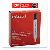 Universal™ Dry Erase Marker, Broad Chisel Tip, Black, Dozen freeshipping - TVN Wholesale 