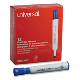 Universal™ Dry Erase Marker, Broad Chisel Tip, Blue, Dozen freeshipping - TVN Wholesale 