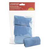 Universal® Microfiber Cleaning Cloth, 12 X 12, Blue, 3-pack freeshipping - TVN Wholesale 