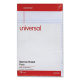 Universal® Perforated Ruled Writing Pads, Narrow Rule, Red Headband, 50 White 5 X 8 Sheets, Dozen freeshipping - TVN Wholesale 