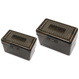 Plastic Index Card Boxes, Holds 400 4 X 6 Cards, 6.78 X 4.25 X 4.5, Translucent Black
