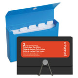 Universal® Poly Index Card Box, Holds 100 4 X 6 Cards, 4 X 1.33 X 6, Plastic, Black-blue, 2-pack freeshipping - TVN Wholesale 