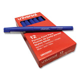 Universal™ Porous Point Pen, Stick, Medium 0.7 Mm, Blue Ink, Blue Barrel, Dozen freeshipping - TVN Wholesale 