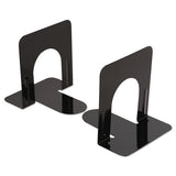 Universal® Economy Bookends, Nonskid, 4 3-4 X 5 1-4 X 5, Heavy Gauge Steel, Black freeshipping - TVN Wholesale 