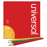 Universal™ Woodcase Colored Pencils, 3 Mm, Assorted Lead-barrel Colors, 24-pack freeshipping - TVN Wholesale 