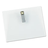 Universal® Clear Badge Holders W-garment-safe Clips, 3 X 4, White Inserts, 50-box freeshipping - TVN Wholesale 