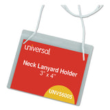 Universal® Clear Badge Holders W-neck Lanyards, 3 X 4, White Inserts, 100-box freeshipping - TVN Wholesale 