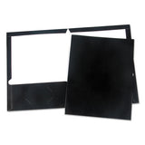 Universal® Laminated Two-pocket Folder, Cardboard Paper, 100-sheet Capacity, 11 X 8.5, Black, 25-box freeshipping - TVN Wholesale 