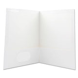 Universal® Laminated Two-pocket Portfolios, Cardboard Paper, 100-sheet Capacity, 11 X 8.5, White, 25-box freeshipping - TVN Wholesale 