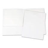 Universal® Laminated Two-pocket Portfolios, Cardboard Paper, 100-sheet Capacity, 11 X 8.5, White, 25-box freeshipping - TVN Wholesale 