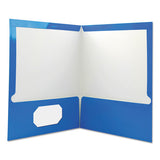 Universal® Laminated Two-pocket Folder, Cardboard Paper, 100-sheet Capacity, 11 X 8.5, Blue, 25-box freeshipping - TVN Wholesale 