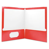 Universal® Laminated Two-pocket Folder, Cardboard Paper, 100-sheet Capacity, 11 X 8.5, Red, 25-box freeshipping - TVN Wholesale 